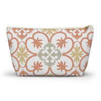 Portugal Tile Accessory Pouch w T-bottom in Orange